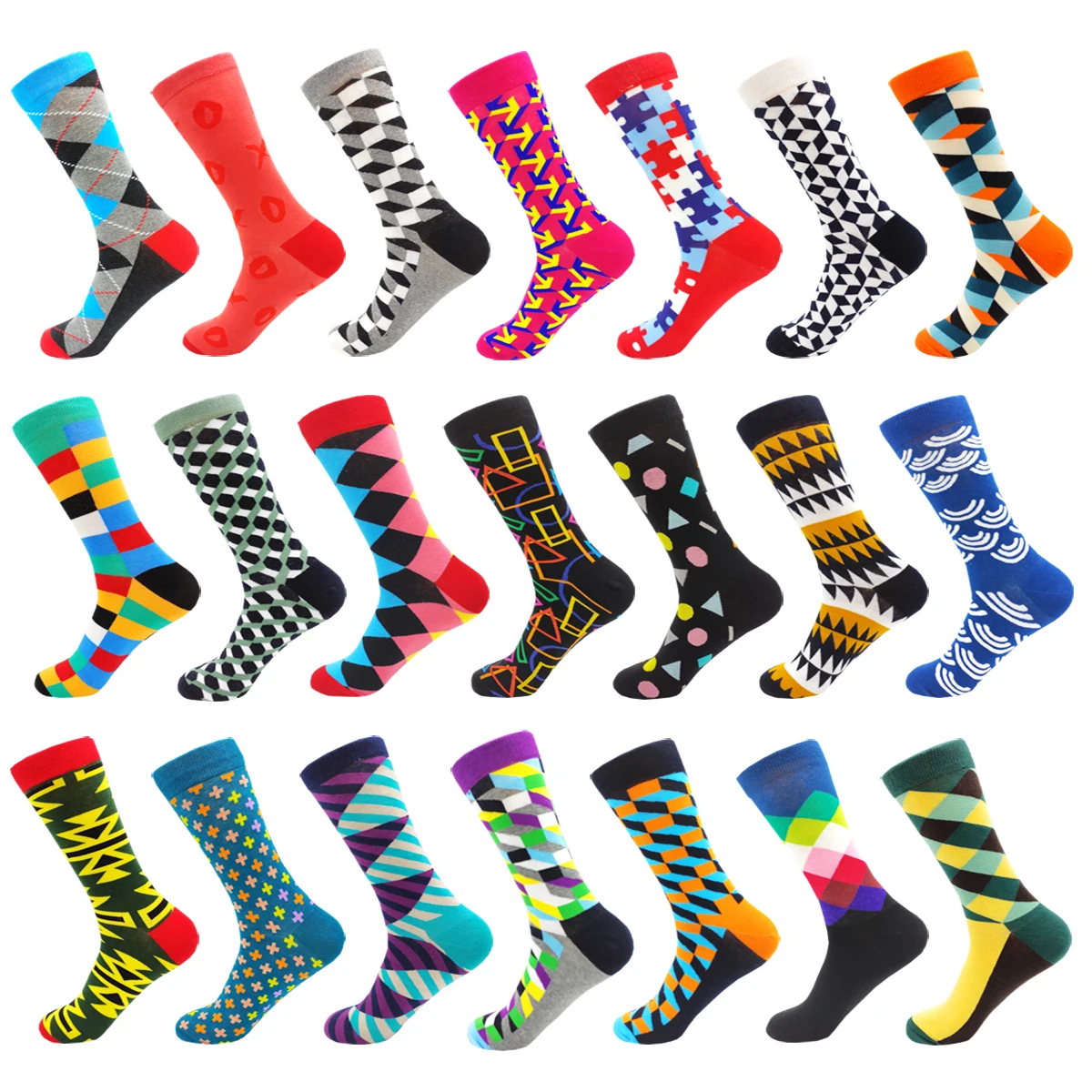 Носки мужские, хлопковые, полосатые, разноцветные, в стиле хип-хоп, Size38-46
Носки мужские, хлопковые, полосатые, разноцветные, в стиле хип-хоп, Size38-46