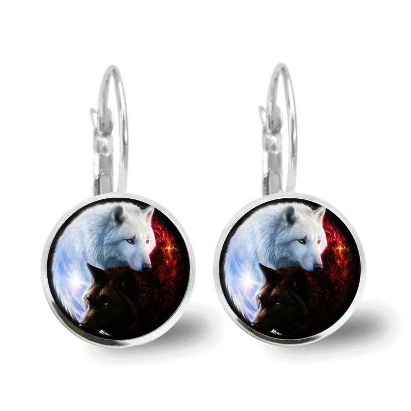 Yin Yang Black and White Wolf Glass Cabochon Earrings French Earrings Wolf Totem Female Earrings Small Gift
Yin Yang Black and White Wolf Glass Cabochon Earrings French Earrings Wolf Totem Female Earrings Small Gift