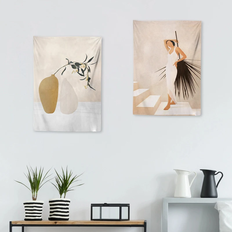 Aesthetic Simple Tapestry Girl Rectangular Background Art Nordic Design Tapestry Living Room Tapiz Macrame Home Decoration DG50T
Aesthetic Simple Tapestry Girl Rectangular Background Art Nordic Design Tapestry Living Room Tapiz Macrame Home Decoration DG50T