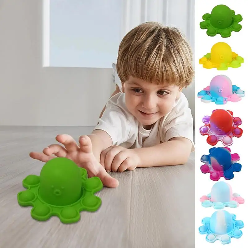 

Octopus Finger Toy Spinner Expressions Push Press Bubble Sensory Reliever Stress Adult Kids Autism Antistress Fidget Popper Toy