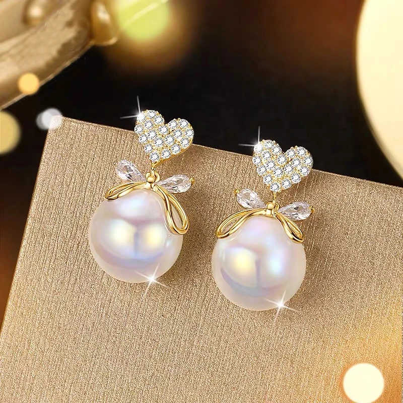 Classic Simulation Pearl Ball Drop Dangle Earrings For Women Zirconia Heart Bowknot Earrings Bridal Wedding Pearl Jewelry Gifts
Classic Simulation Pearl Ball Drop Dangle Earrings For Women Zirconia Heart Bowknot Earrings Bridal Wedding Pearl Jewelry Gifts