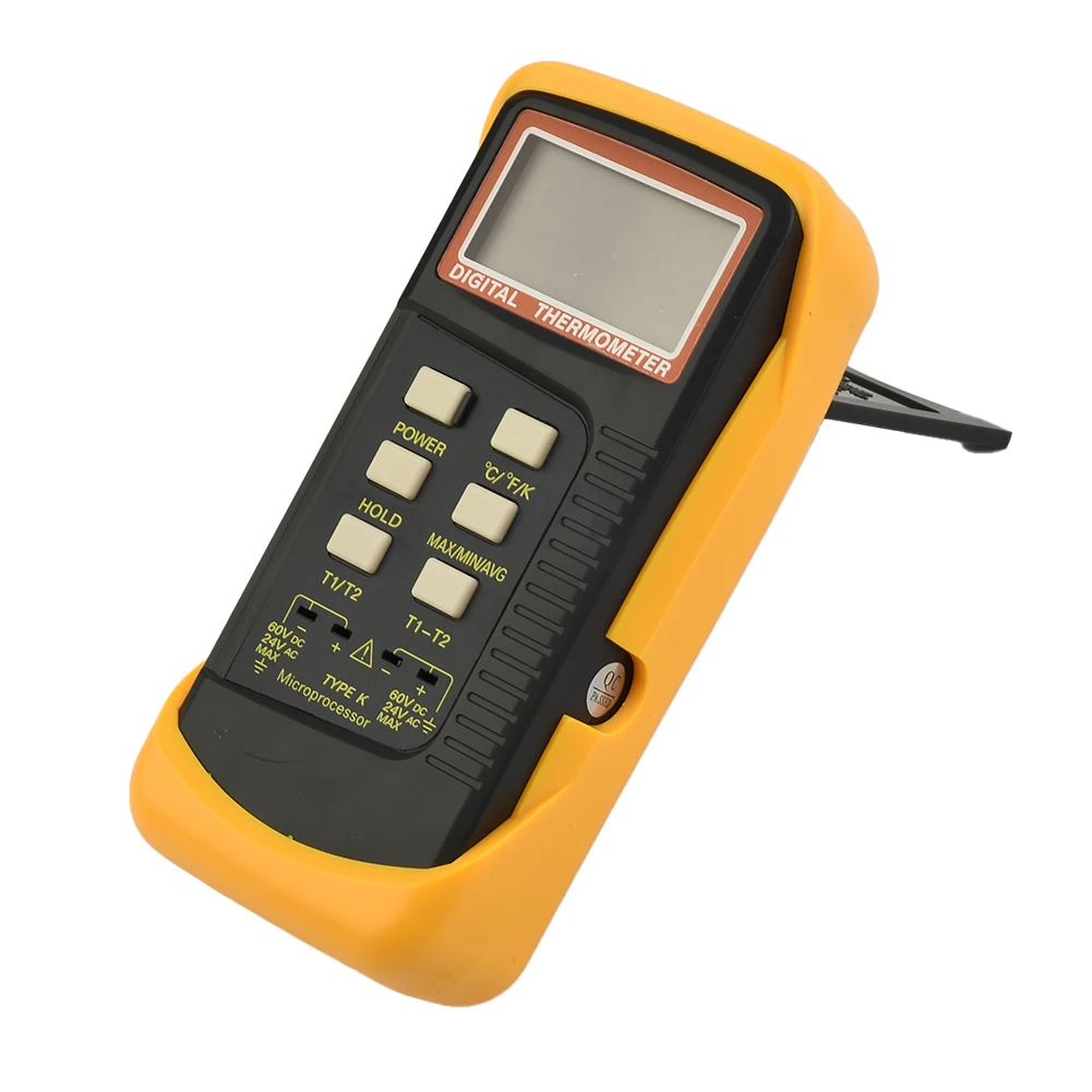Dual Channel K Type Digital Thermometer Thermocouple 6802 II, 2 Sensors & Probe Electronic Thermometer Thermostat Pyrometer
Dual Channel K Type Digital Thermometer Thermocouple 6802 II, 2 Sensors & Probe Electronic Thermometer Thermostat Pyrometer