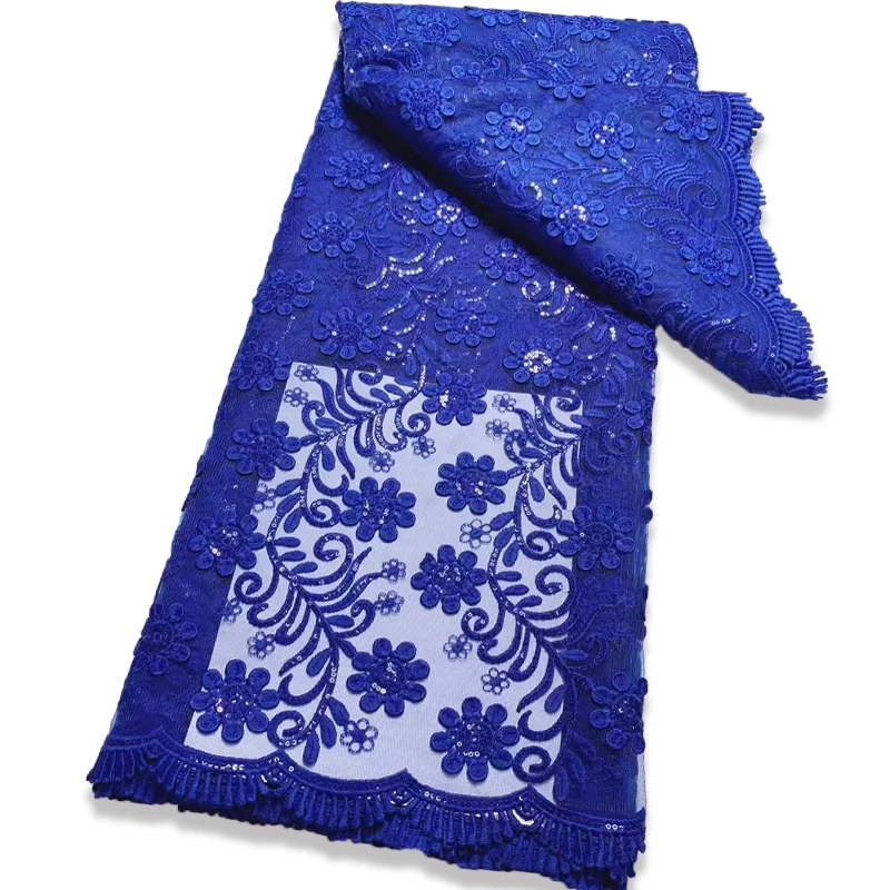2022 African Lace Fabric 5Yards High Quality Organza French Cord Embroidery Blue Sequins Tulle Fabric For Nigerian Party Dress
2022 African Lace Fabric 5Yards High Quality Organza French Cord Embroidery Blue Sequins Tulle Fabric For Nigerian Party Dress