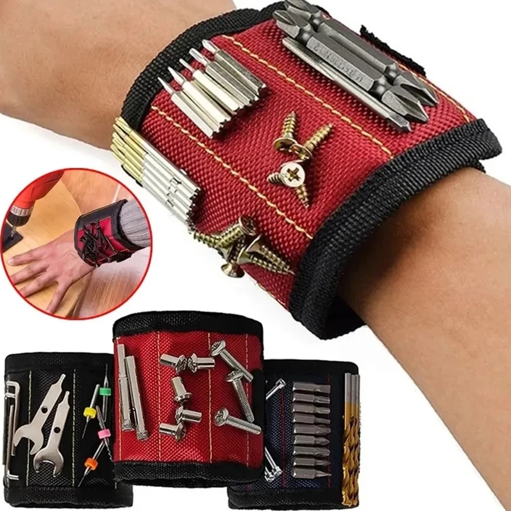 5 Sections Wrist Strap Magnetic Portable Tool Bag W/ 10pcs Magnets Electrician Wristband For Holding Screws Drill Bit
5 Sections Wrist Strap Magnetic Portable Tool Bag W/ 10pcs Magnets Electrician Wristband For Holding Screws Drill Bit