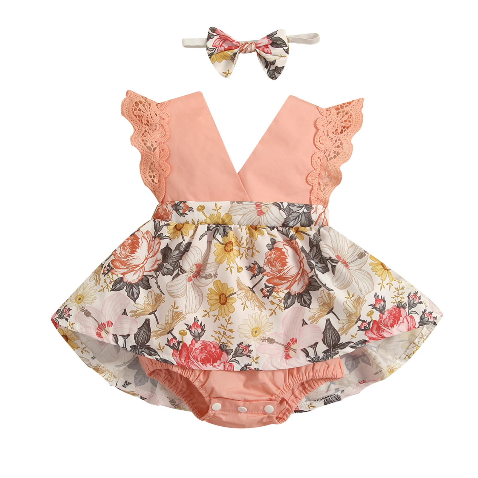 2023 New Infant Baby Girls Summer Outfit Sets Lace Sleeve V Neck Floral Patchwork Tutu Romper + Headband baby girl romper
2023 New Infant Baby Girls Summer Outfit Sets Lace Sleeve V Neck Floral Patchwork Tutu Romper + Headband baby girl romper