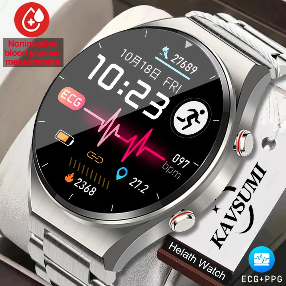 

Healthy Blood Sugar Smartwatch ECG+PPG Precise Body Temperature Heart Rate SmartWatch HRV Monitoring Non-invasive Blood Glucose