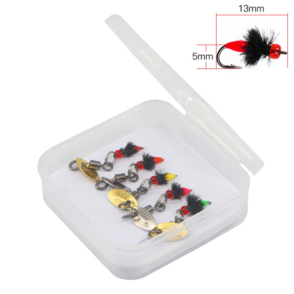 Fish Bladed Inline Spinner Fishing Lure Fly Tying Poisonous Mosquito Hook Fishing Group Micro-Sequin Sequins Spinning Fly Set
Fish Bladed Inline Spinner Fishing Lure Fly Tying Poisonous Mosquito Hook Fishing Group Micro-Sequin Sequins Spinning Fly Set