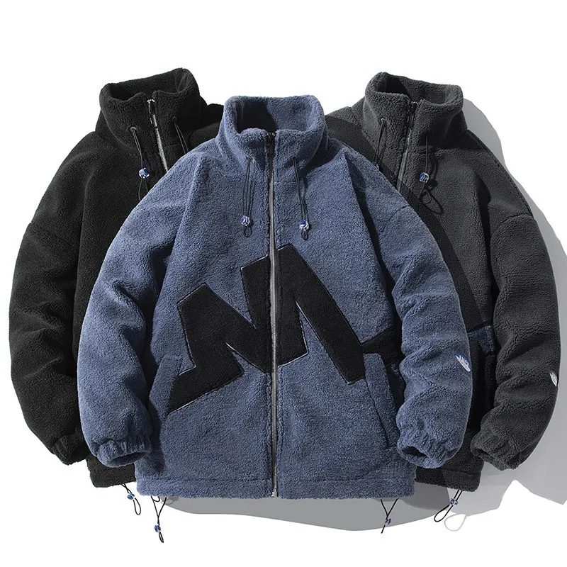 2021 winter new cotton coat loose casual letter color matching lamb wool coat for men
2021 winter new cotton coat loose casual letter color matching lamb wool coat for men