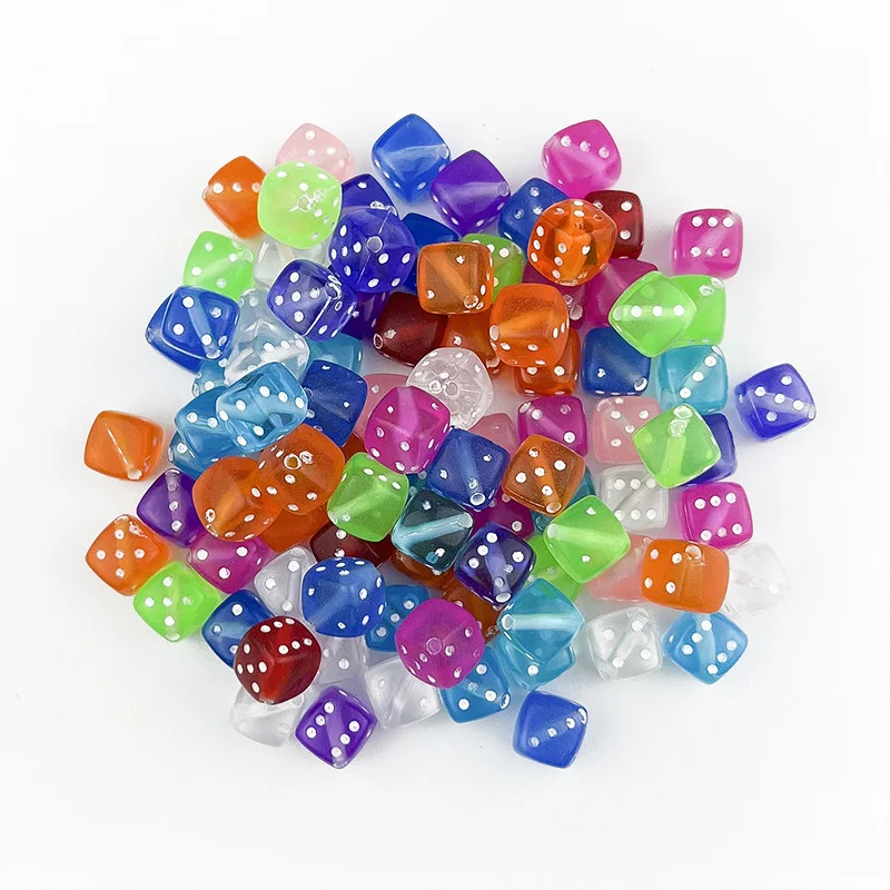 Transparent acrylic dice beads DIY jewelry accessories sieve Square Beads perforated bracelet necklace beads
Transparent acrylic dice beads DIY jewelry accessories sieve Square Beads perforated bracelet necklace beads