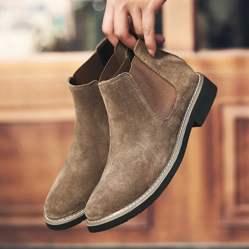 Mens Fashion Tide Boots Genuine Leather Chelsea Boots Men Suede Luxury Ankle Boots High-top shoes Boots Plush Fur Winter Boo
Mens Fashion Tide Boots Genuine Leather Chelsea Boots Men Suede Luxury Ankle Boots High-top shoes Boots Plush Fur Winter Boo