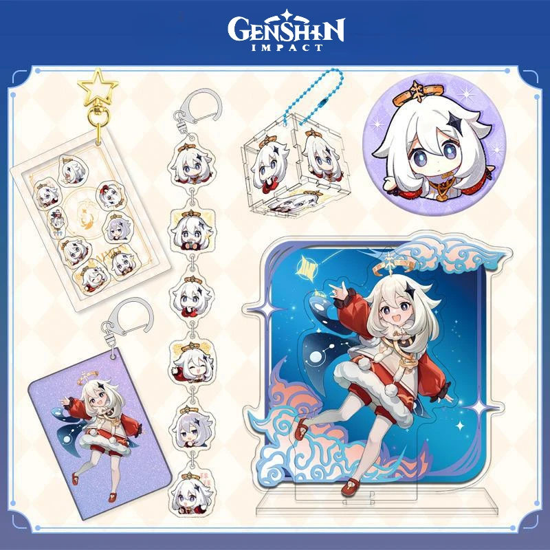 

Игра Genshin Impact Аниме Фигурка связь с окружающими пеймонами стоячая пластина брелок значок подарки для друзей праздничные подарки