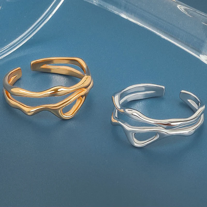 Personality Wavy Curved Free Form Ring Unisex Irregular Hollow Double Line Geometric Rings Adjustable Open Wedding Party Jewelry
Personality Wavy Curved Free Form Ring Unisex Irregular Hollow Double Line Geometric Rings Adjustable Open Wedding Party Jewelry