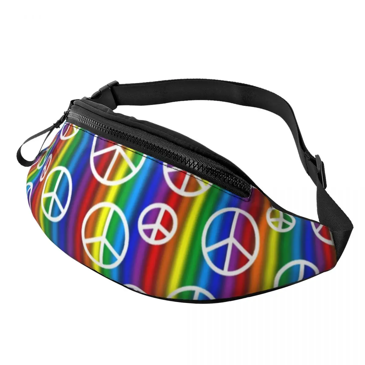Peace Signs Waist Bag Rainbow Stripe Print Running Fisherman Waist Pack Polyester Print Bag
Peace Signs Waist Bag Rainbow Stripe Print Running Fisherman Waist Pack Polyester Print Bag