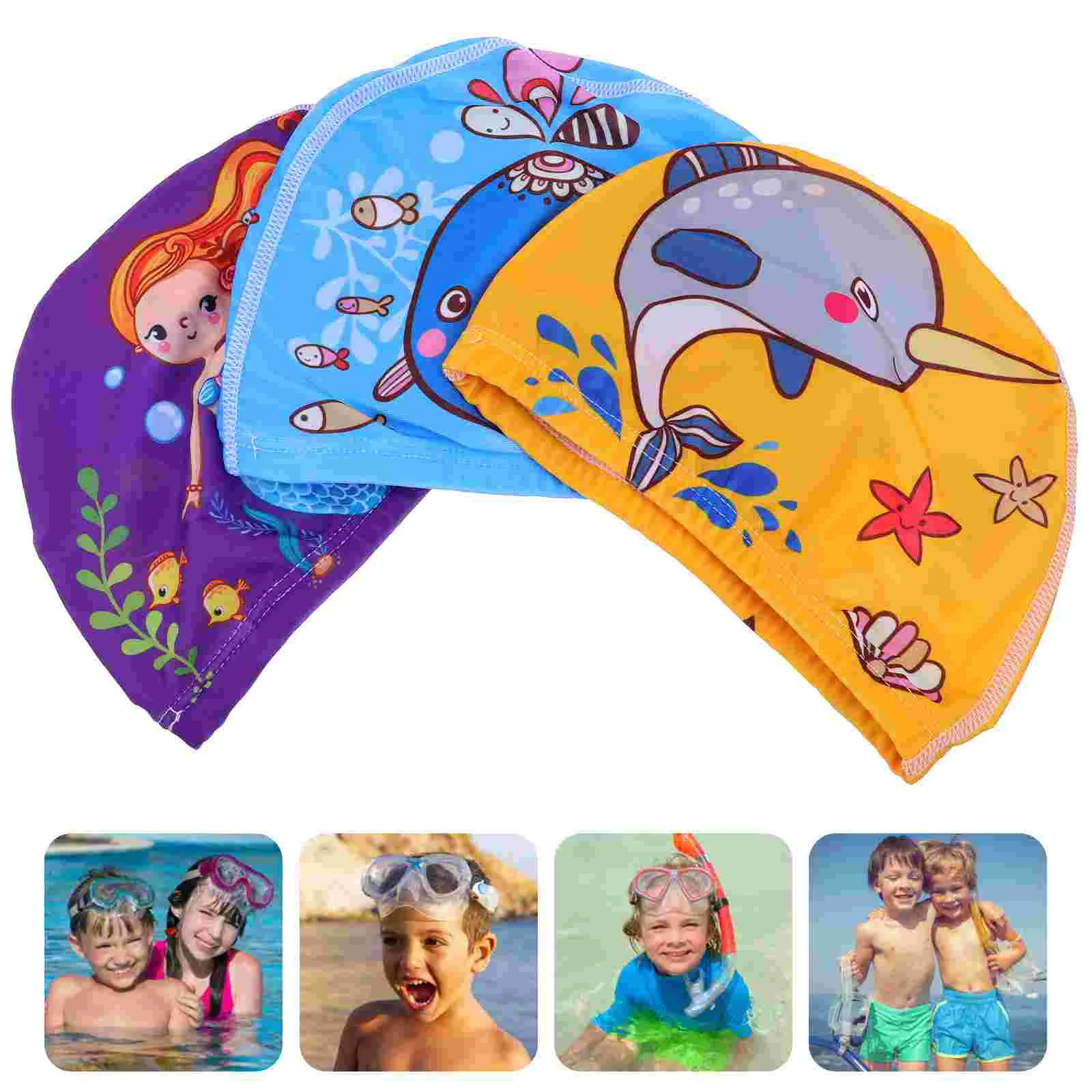 3 Pcs Shower Hat Toddlers Kids Swimming Cloth Cap Children Caps Take Bath Printed Polyester
3 Pcs Shower Hat Toddlers Kids Swimming Cloth Cap Children Caps Take Bath Printed Polyester