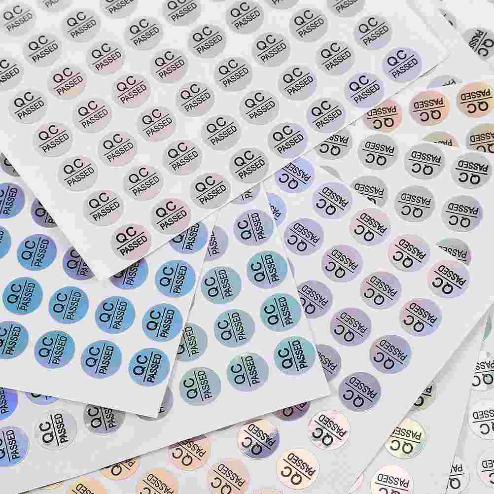 

1600 Pcs Round Labels Qc Pass Tag Status Tested Tags Passing Decals Passed Sticker Quality Checking Adhesive Testing Stickers