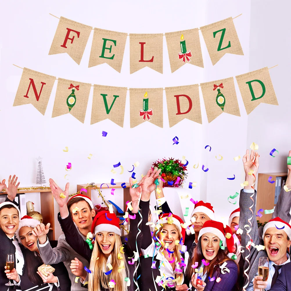Christmas Banner Merry Hanging Mantle Signspanish Burlap Party Backdrop Decoration Bunting
Christmas Banner Merry Hanging Mantle Signspanish Burlap Party Backdrop Decoration Bunting