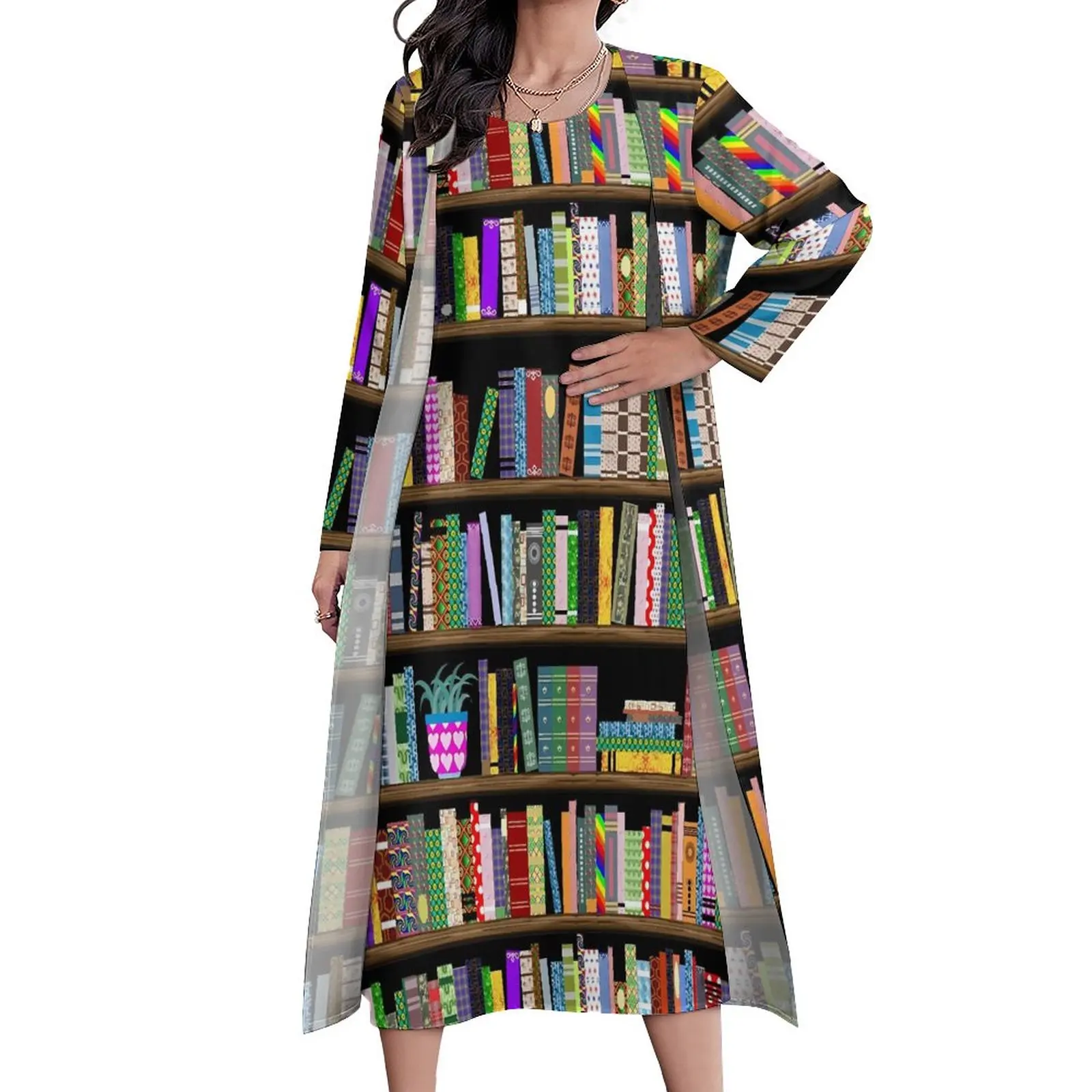 Library Print Dress On The Shelves Party Maxi Dress Street Fashion Casual Long Dresses Female Two Piece Design Oversized Clothes
Library Print Dress On The Shelves Party Maxi Dress Street Fashion Casual Long Dresses Female Two Piece Design Oversized Clothes