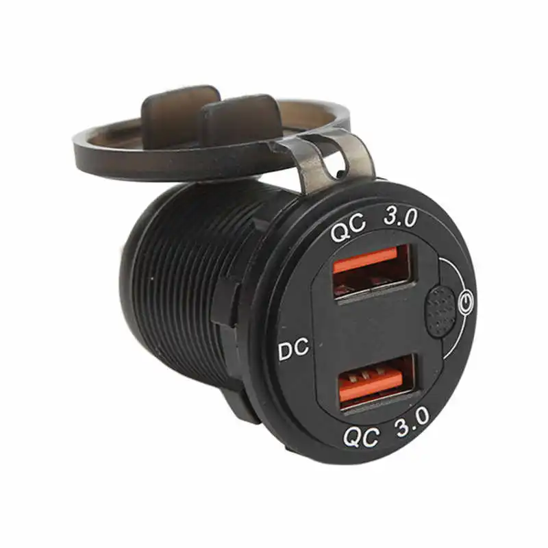Автомобильное зарядное устройство с двойным USB-портом и водонепроницаемой крышкой, быстрая зарядка QC3.0, защита от температуры, универсальны...
Автомобильное зарядное устройство с двойным USB-портом и водонепроницаемой крышкой, быстрая зарядка QC3.0, защита от температуры, универсальны...