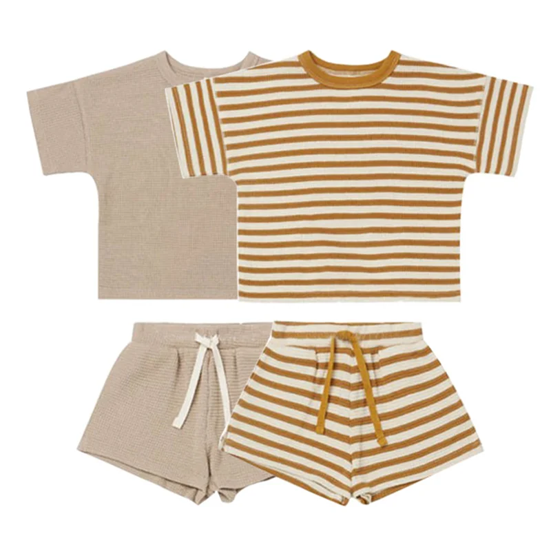 Newborn Baby Girl Clothing Sets Summer Casual Solid Striped Waffle T-shirt+Shorts Suit for Boy Cotton Short Sleeve Kids Clothes
Newborn Baby Girl Clothing Sets Summer Casual Solid Striped Waffle T-shirt+Shorts Suit for Boy Cotton Short Sleeve Kids Clothes