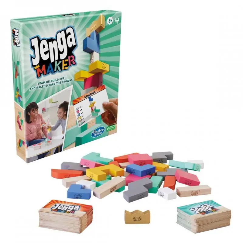 Hasbro Jenga Maker Building Block Toy Fun and Puzzle Exercise Children Hands-On Ability Parent-Child Interactive Toys Child Gift
Hasbro Jenga Maker Building Block Toy Fun and Puzzle Exercise Children Hands-On Ability Parent-Child Interactive Toys Child Gift