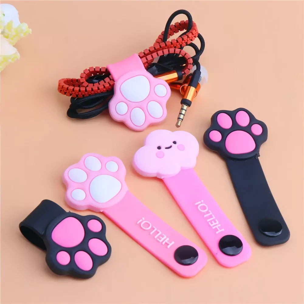 Cute cat paw buckle holder pink cloud mobile phone data cable winder silicone cartoon earphone cable wire storage clip organizer
Cute cat paw buckle holder pink cloud mobile phone data cable winder silicone cartoon earphone cable wire storage clip organizer