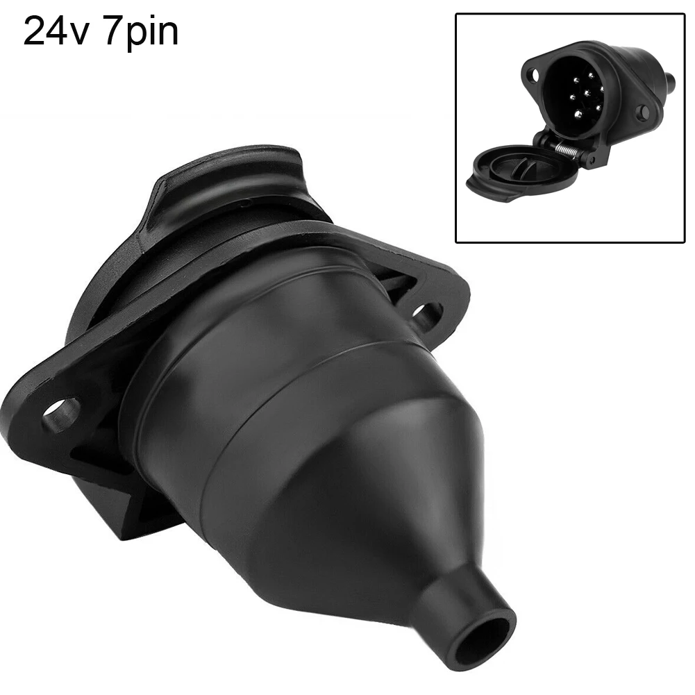 Connector 7 Pin Trailer 24V 7 Pin Trailer Black Connector Adapter Plastic Brass Trailer Truck For Europe Car Semi
Connector 7 Pin Trailer 24V 7 Pin Trailer Black Connector Adapter Plastic Brass Trailer Truck For Europe Car Semi