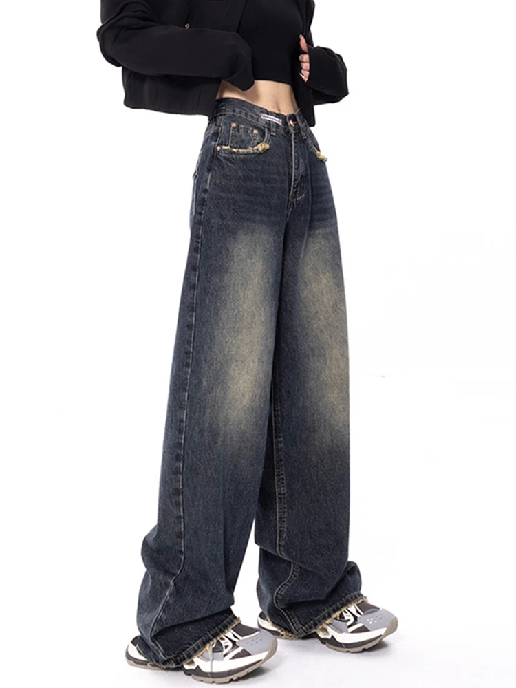 Retro Wash Gradient Harajuku Women Jean Trousers 2022 Autumn Winter High Waist Wide Leg Ladies Denim Pants Vintage Streetwear
Retro Wash Gradient Harajuku Women Jean Trousers 2022 Autumn Winter High Waist Wide Leg Ladies Denim Pants Vintage Streetwear