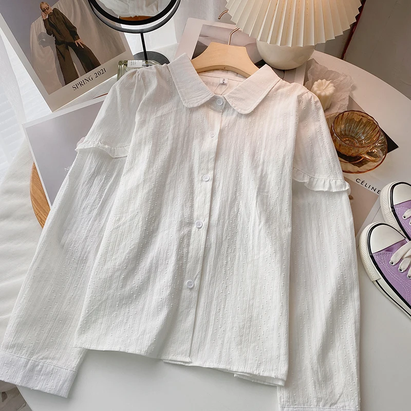 Sprint Autumn Blouses For Women Almighty Casual Single Breasted Long Sleeve Turn-down Collar Femme Shirts Fashion Woman Blusas
Sprint Autumn Blouses For Women Almighty Casual Single Breasted Long Sleeve Turn-down Collar Femme Shirts Fashion Woman Blusas