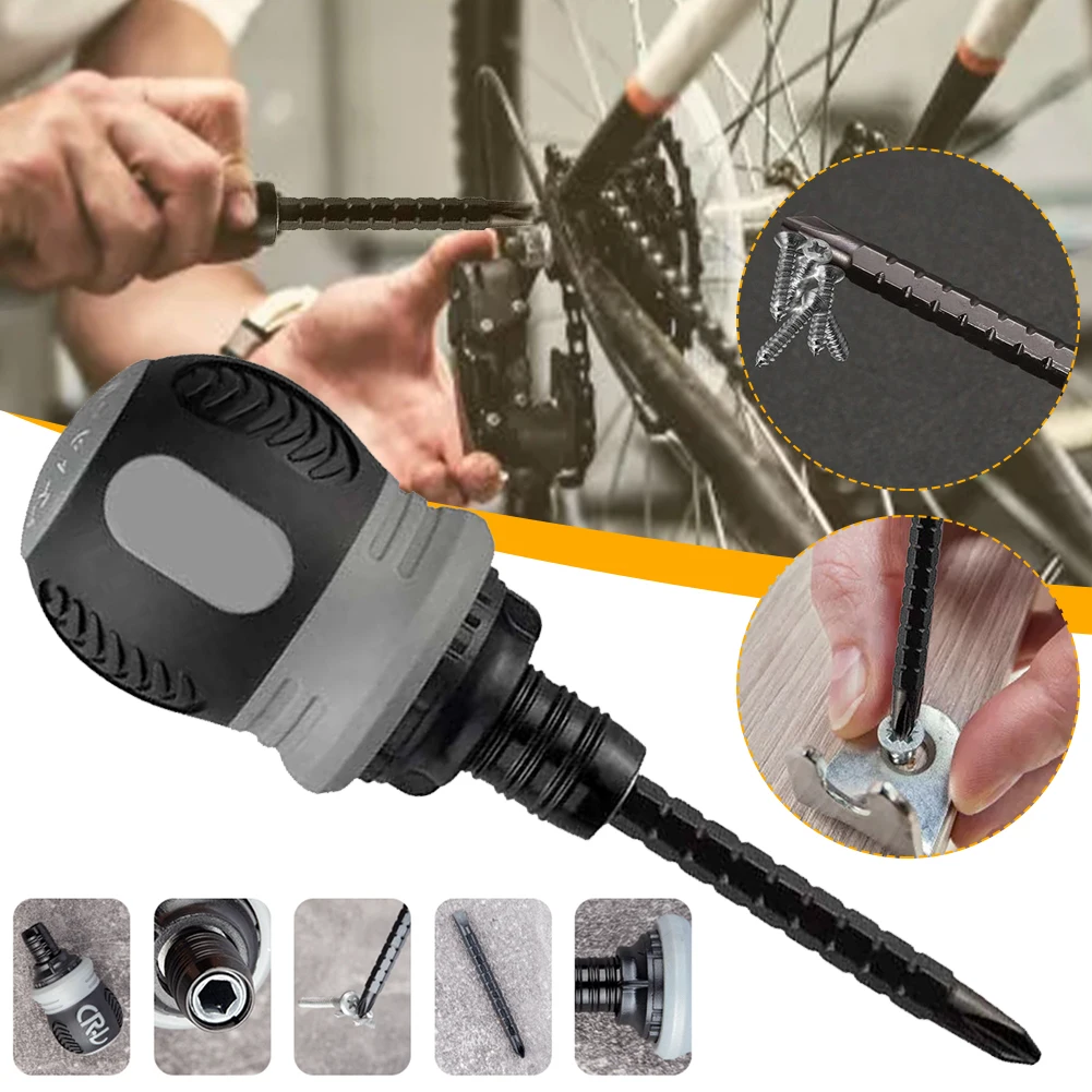 Dual-purpose Ratchet Screwdriver CRV High Quality Steel Screwdrivers Length Adjustable Cross Slotted Screwdriver Set Hot Sale
Dual-purpose Ratchet Screwdriver CRV High Quality Steel Screwdrivers Length Adjustable Cross Slotted Screwdriver Set Hot Sale