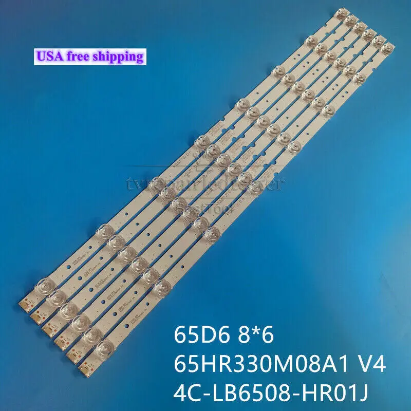 

TCL-65D6-6X8-3030 LED Strips（6pcs）for TCL 65S421TBAA 65S423TFAA 65S425TACA led tv bar