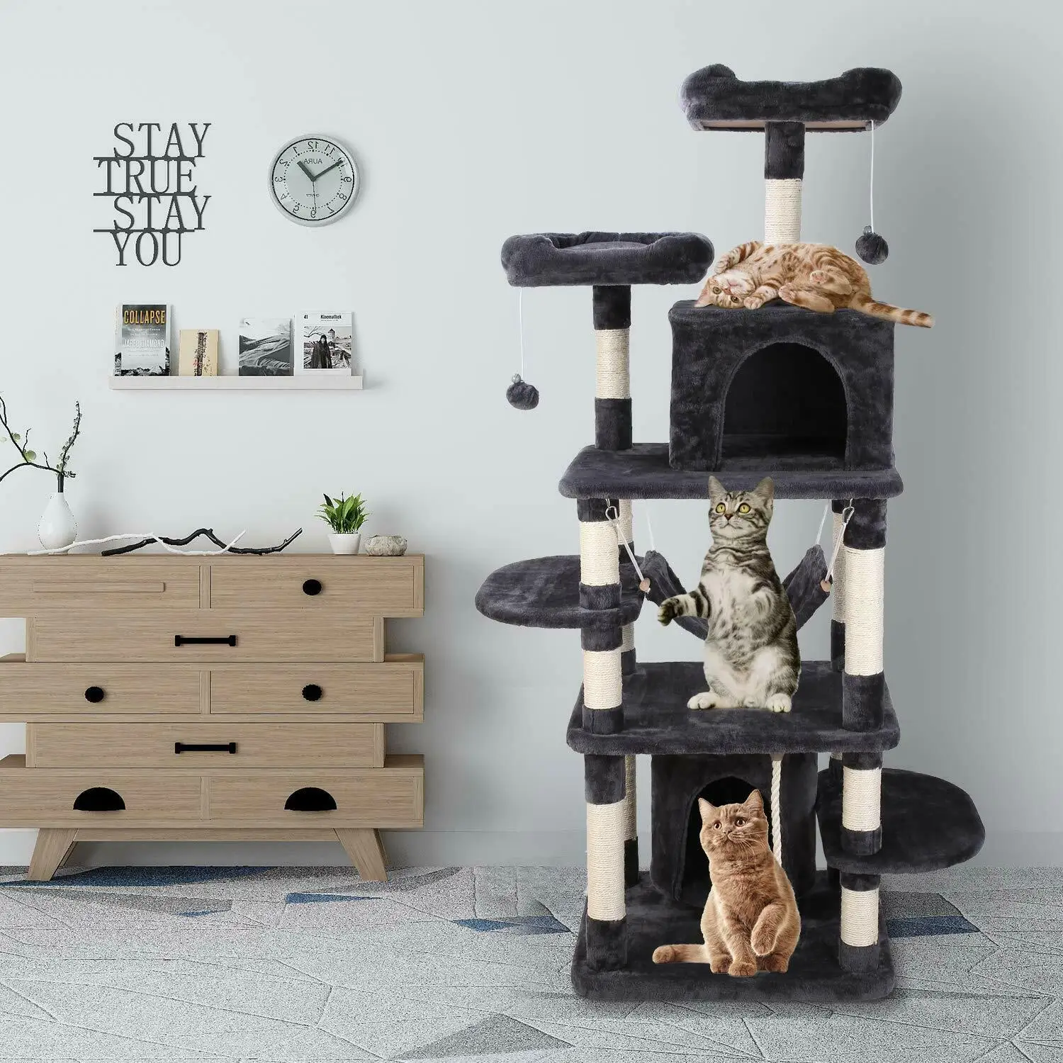 170cm Cat Tree Climbing Tower Kitten Scratching Scratcher Post Activity Centre Cat House Cat Scratcher
170cm Cat Tree Climbing Tower Kitten Scratching Scratcher Post Activity Centre Cat House Cat Scratcher