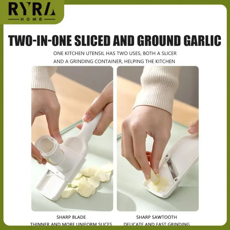 

Multifunction Ginger Slicing Grinding Tool 2 In 1 Cutter Garlic Slicer Portable Sharp Knife Garlic Grinding Tool Kitchen Gadgets