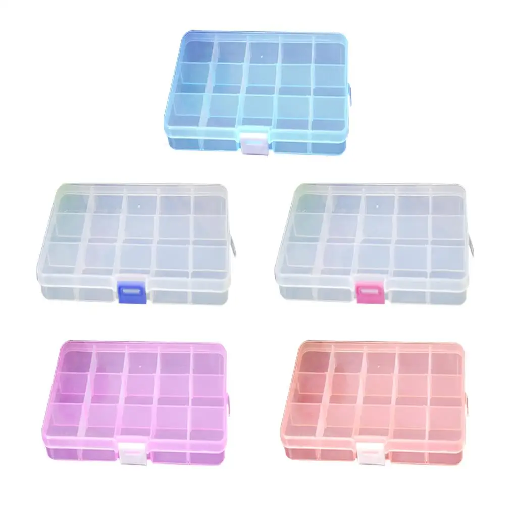 Plastic 15 Slots Adjustable Jewelry Storage Box Case Craft Organizer Beads medicine pill box
Plastic 15 Slots Adjustable Jewelry Storage Box Case Craft Organizer Beads medicine pill box