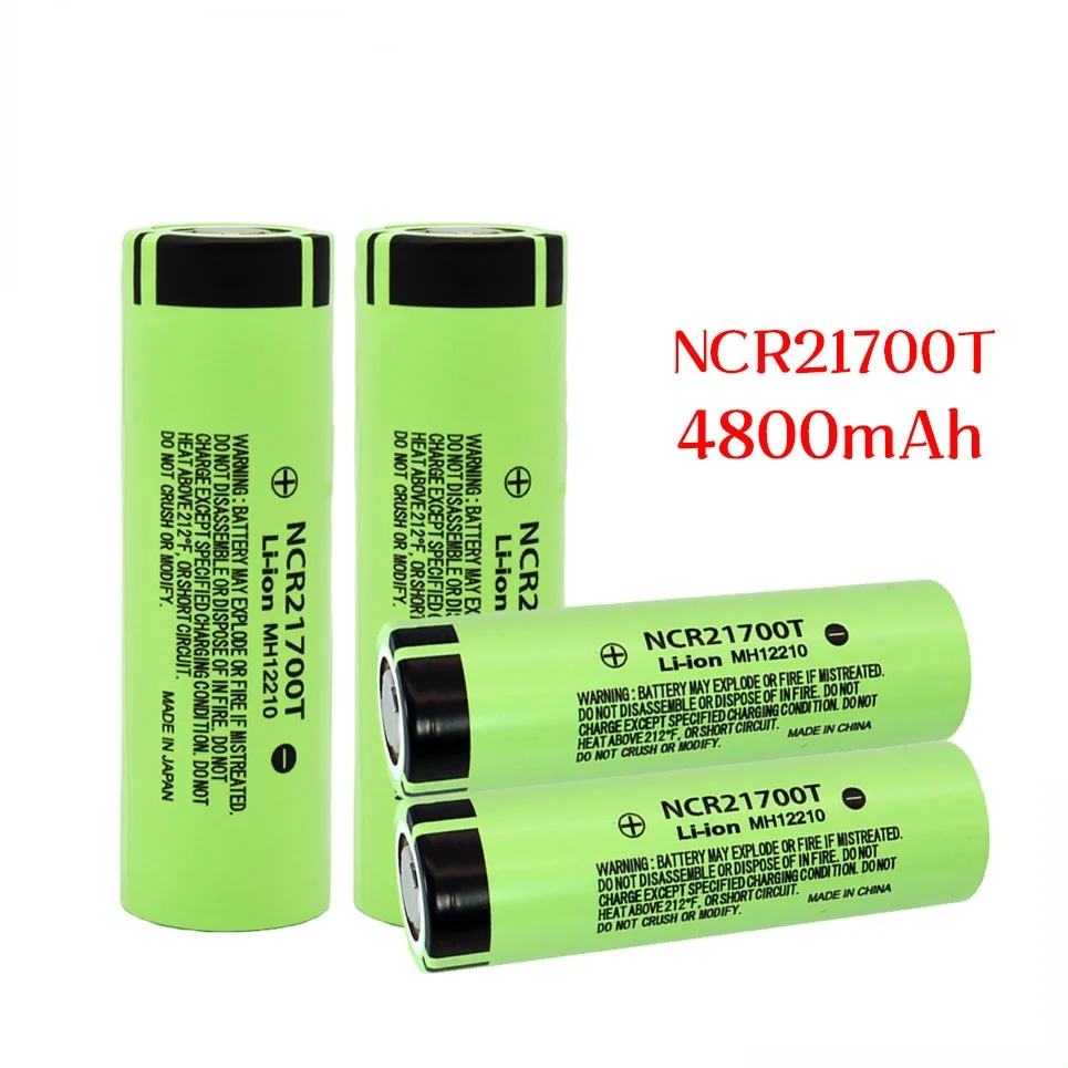 Original 21700 Battery 4800mAh NCR21700 48T 3.7v Lithium Rechargeable Batteries High Capacity for Flashlight Toys HD Cell
Original 21700 Battery 4800mAh NCR21700 48T 3.7v Lithium Rechargeable Batteries High Capacity for Flashlight Toys HD Cell