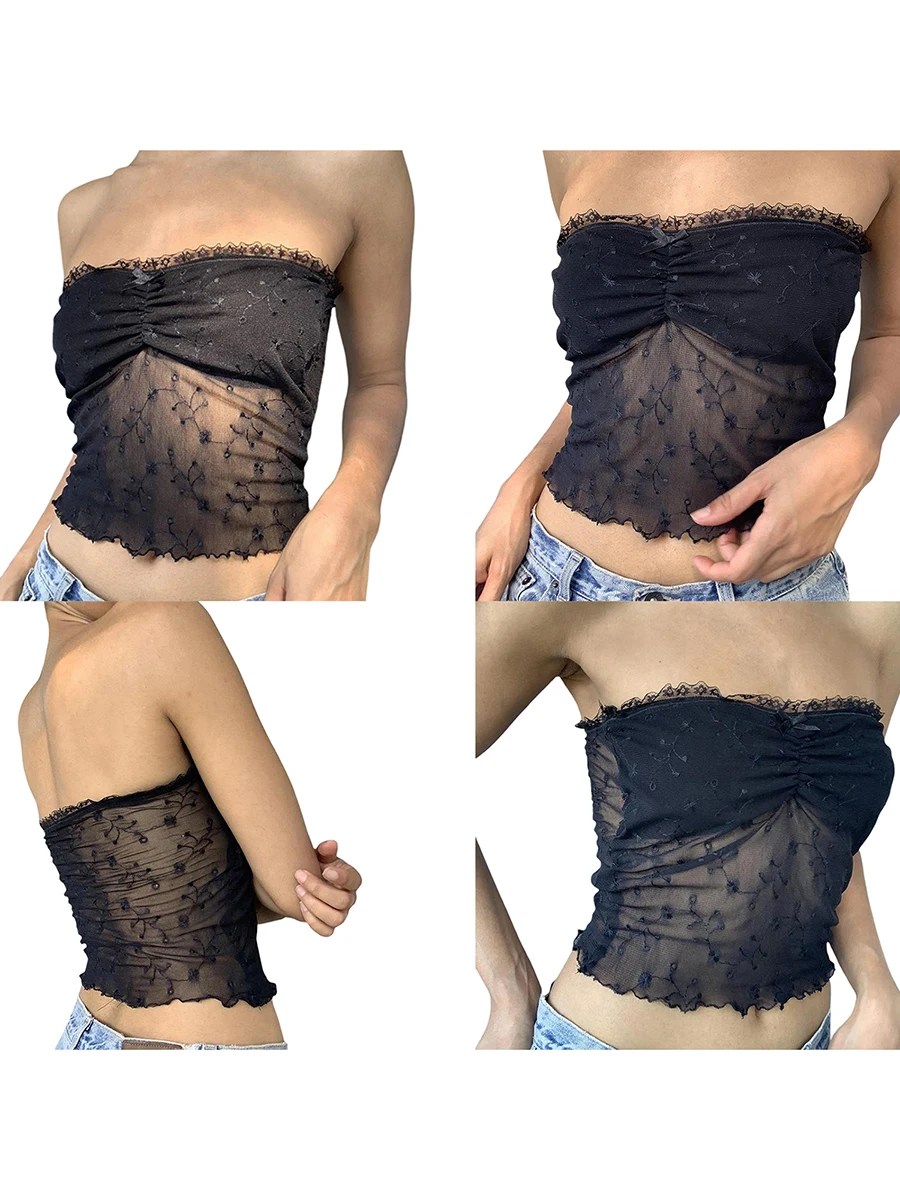 Chic and Flirty Lace-Trimmed Strapless Tube Top for Women - Perfect for Summer Y2K Style with Sleeveless Backless and
Chic and Flirty Lace-Trimmed Strapless Tube Top for Women - Perfect for Summer Y2K Style with Sleeveless Backless and