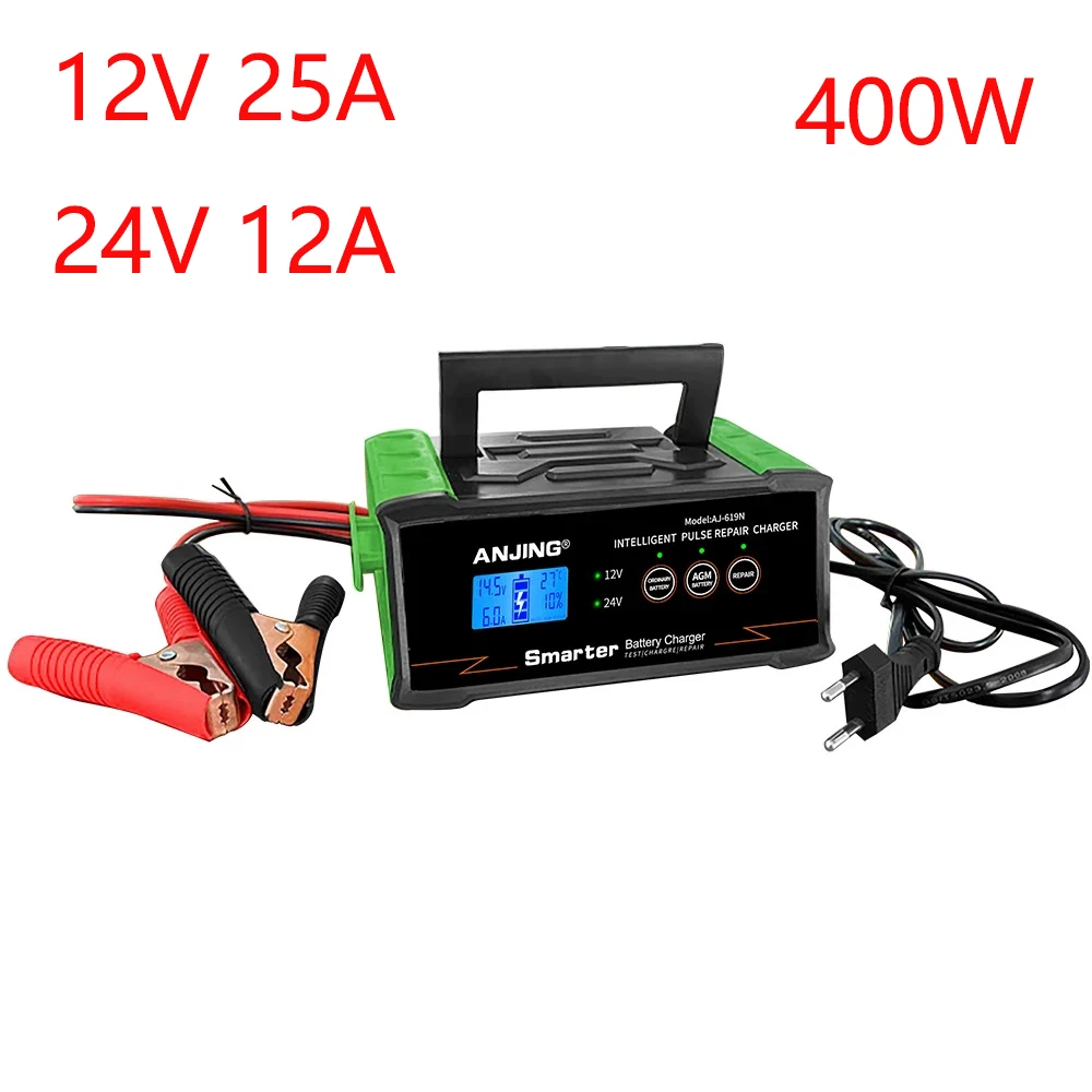 400W 12V-24V Car Battery Charger High Power Smart Battery Charger Trickle Smart Pulse Repair Car Truck Boat Motorcycle
400W 12V-24V Car Battery Charger High Power Smart Battery Charger Trickle Smart Pulse Repair Car Truck Boat Motorcycle