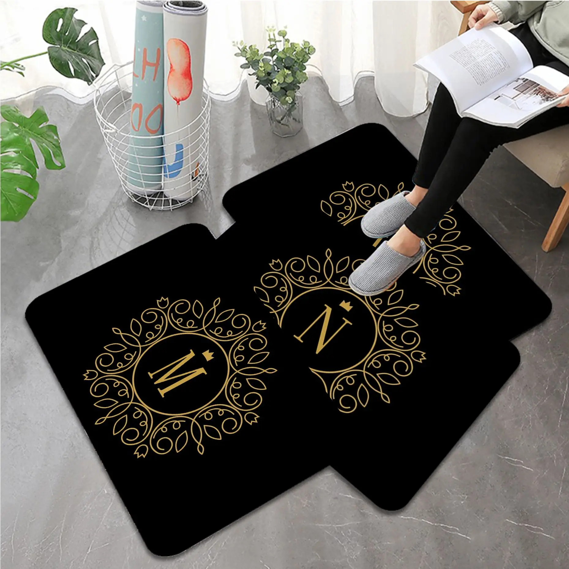 Black Golden Crown Letters Room Mats Nordic Style Home Doormat Bathroom-Toilet Mats Bedroom Modern Home Decor
Black Golden Crown Letters Room Mats Nordic Style Home Doormat Bathroom-Toilet Mats Bedroom Modern Home Decor