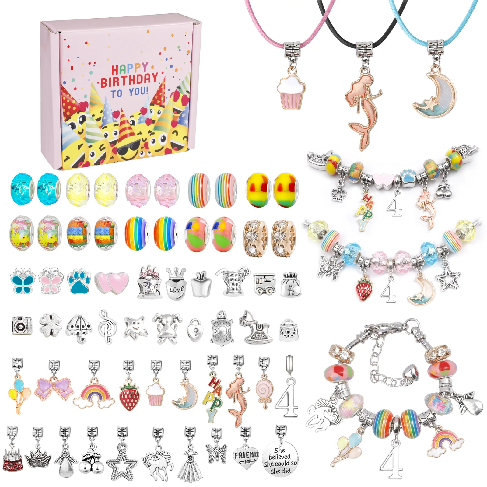 Jewelry Making Kit Charm Bracelet Necklace Present Alloy Beads Set DIY Toys for Children Bracelets Birthday Gifts for Girls New
Jewelry Making Kit Charm Bracelet Necklace Present Alloy Beads Set DIY Toys for Children Bracelets Birthday Gifts for Girls New