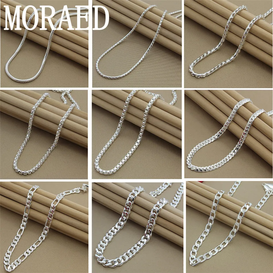 20 Inch/50cm 925 Sterling Silver 3mm/4mm/6mm/10mm Side Chain Necklace For Women Men Fashion Jewelry Gifts
20 Inch/50cm 925 Sterling Silver 3mm/4mm/6mm/10mm Side Chain Necklace For Women Men Fashion Jewelry Gifts