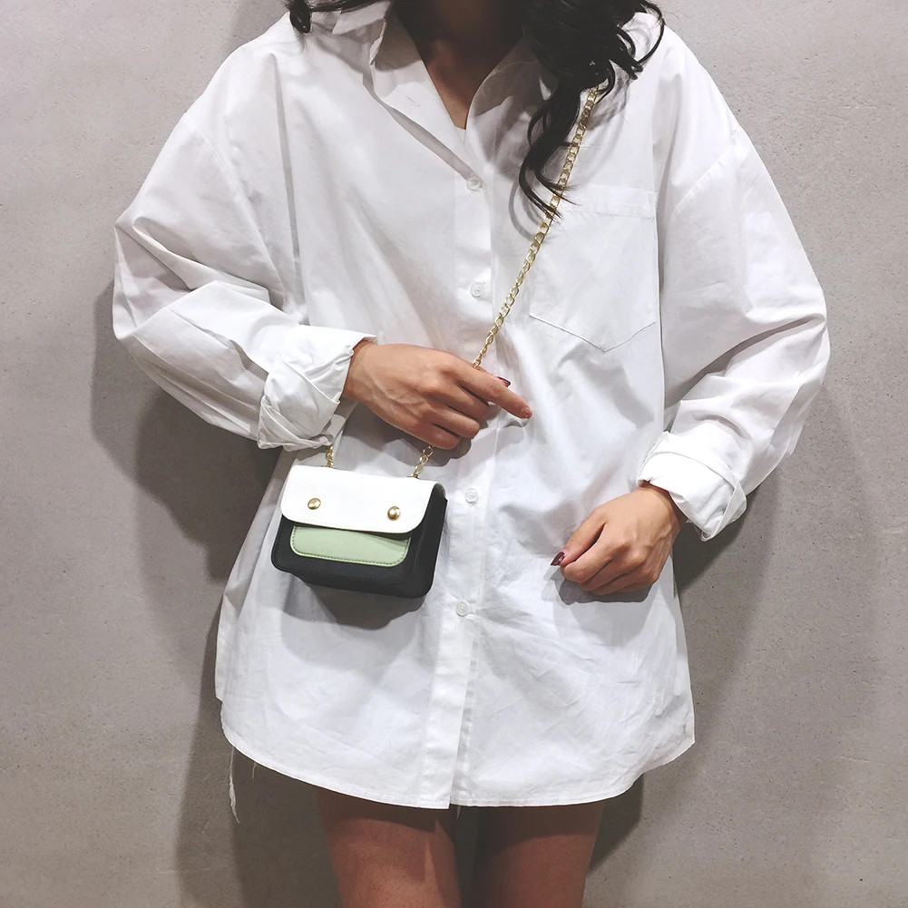 Fashion Women Leather Flap Crossbody Bags Hit Color Chain Shoulder Messenger Travel Handbags for Shopping Decoration
Fashion Women Leather Flap Crossbody Bags Hit Color Chain Shoulder Messenger Travel Handbags for Shopping Decoration