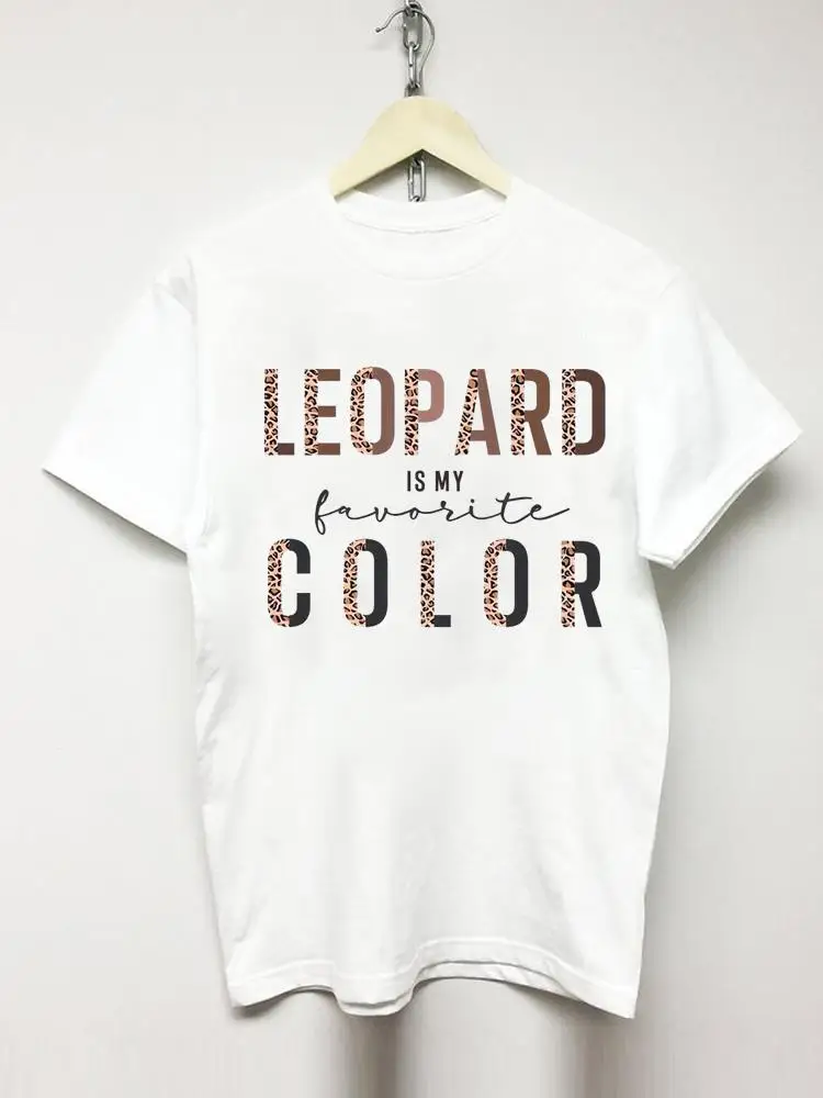 Модная летняя одежда, футболка с круглым вырезом, футболка с принтом, трендовая Милая футболка с леопардовым принтом и надписью, женская одежда с коротким рукавом, футболка с графическим рисунком
Модная летняя одежда, футболка с круглым вырезом, футболка с принтом, трендовая Милая футболка с леопардовым принтом и надписью, женская одежда с коротким рукавом, футболка с графическим рисунком