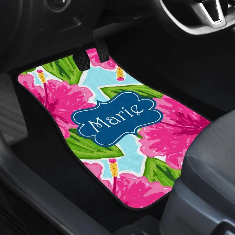 Hot Pink Hibiscus Tropical Design Monogram Car Mats for Front or Rear - Personalized Custom Carmat Car Mat - Tropical Island Col
Hot Pink Hibiscus Tropical Design Monogram Car Mats for Front or Rear - Personalized Custom Carmat Car Mat - Tropical Island Col