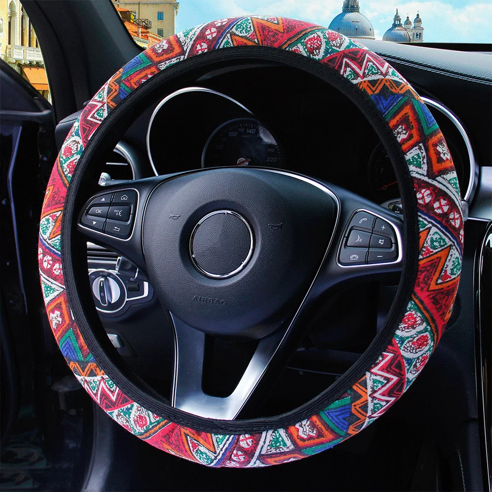 2022 Hot Sale No Inner Ring Bohemian Linen Style Elastic Elastic Steering Wheel Cover Car Grip Cover
2022 Hot Sale No Inner Ring Bohemian Linen Style Elastic Elastic Steering Wheel Cover Car Grip Cover