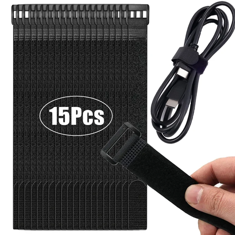15Pcs Reusable Fastening Cable Straps Hook and Loop Safety Strap Cable Tie Adjustable Cord Management Wire Organizer Strap
15Pcs Reusable Fastening Cable Straps Hook and Loop Safety Strap Cable Tie Adjustable Cord Management Wire Organizer Strap