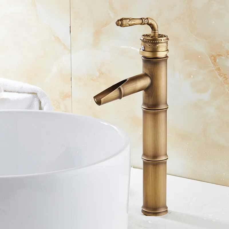 Deck Sink Retro Cold Mixer Mounted Handle Single Bamboo Brass Faucet Hot Waterfall Faucet And Taps Antique Bathroom Taps
Deck Sink Retro Cold Mixer Mounted Handle Single Bamboo Brass Faucet Hot Waterfall Faucet And Taps Antique Bathroom Taps