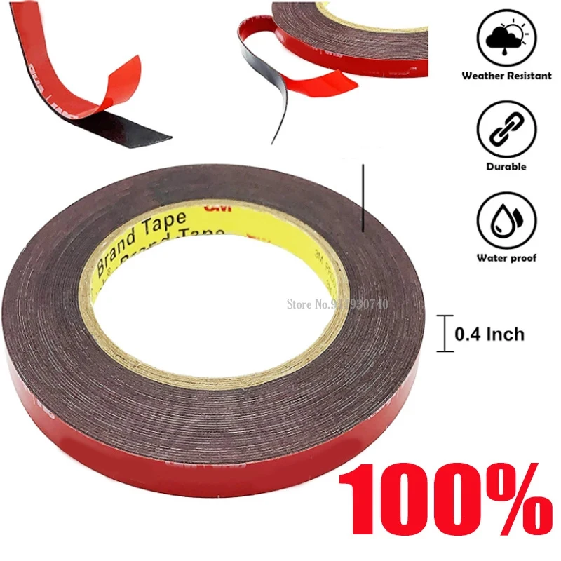 

3 M V H B ACRYLIC ADHESIVE DOUBLE SIDED TAPE Scotch AUTO EXTERIOR WATERPROOF TAPE AUTOMOTIVE WALL CAR SPOILER DECORATIVE STRIPS