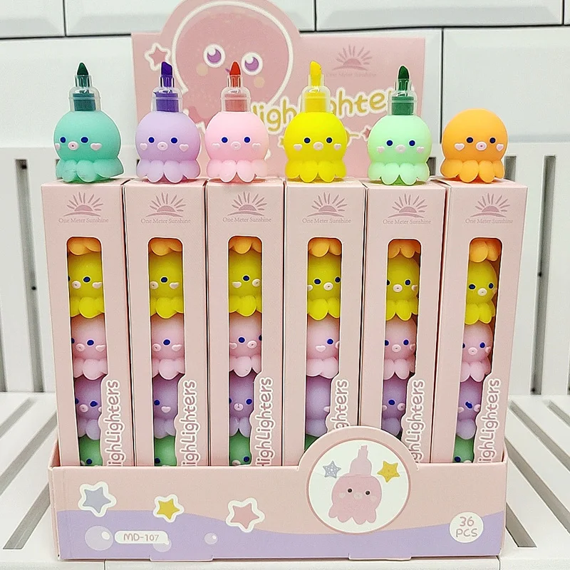 4/5/6 Colored Fluorescent Pen Creative Cute Cartoon Octopus Highlighters Pens Children's Gifts School Supplies Kawaii Stationery
4/5/6 Colored Fluorescent Pen Creative Cute Cartoon Octopus Highlighters Pens Children's Gifts School Supplies Kawaii Stationery