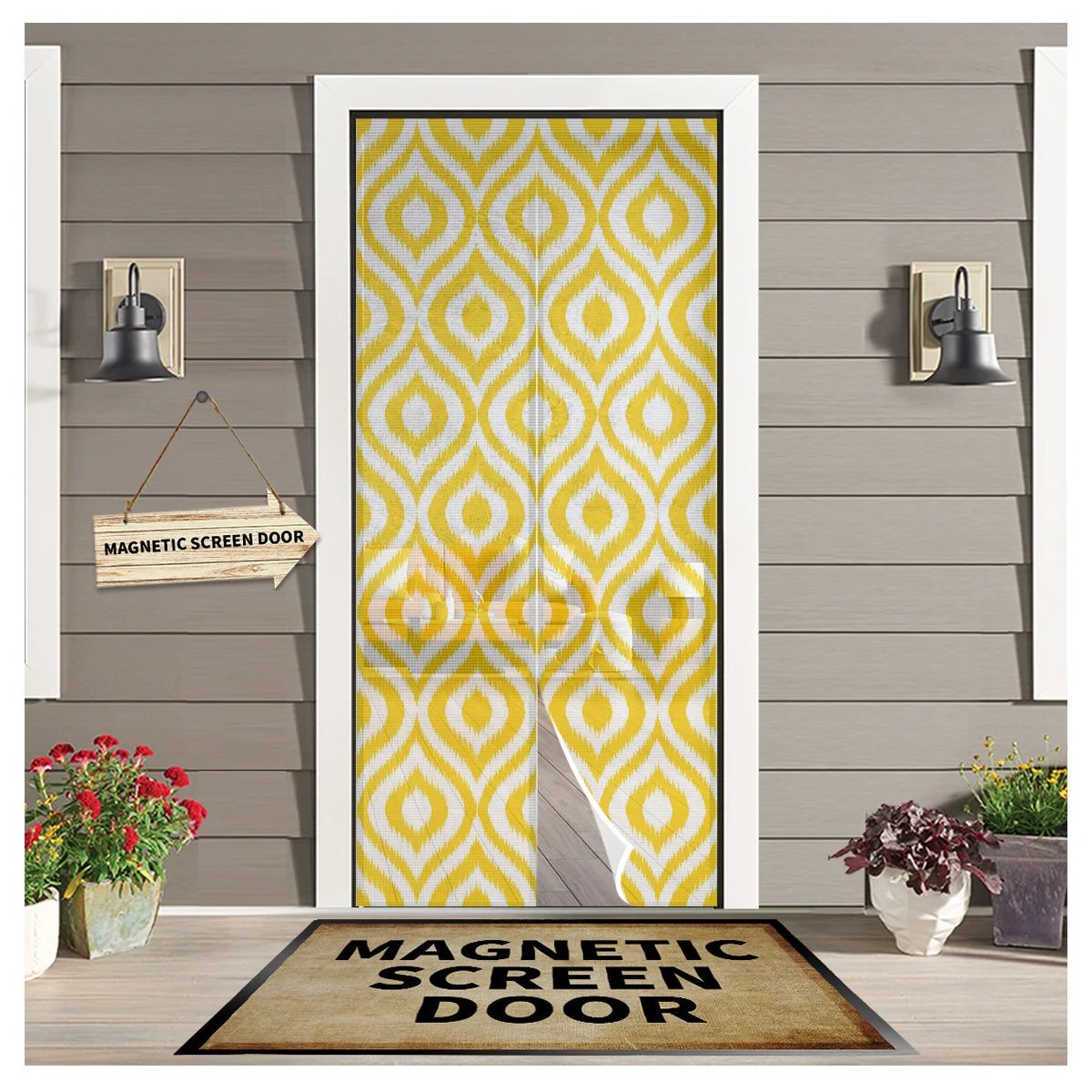 Prismatic Yellow Pattern Style Magnetic Door Curtain Mosquito Net Anti Mosquito Bug Curtain Home Door Window Screen Net
Prismatic Yellow Pattern Style Magnetic Door Curtain Mosquito Net Anti Mosquito Bug Curtain Home Door Window Screen Net