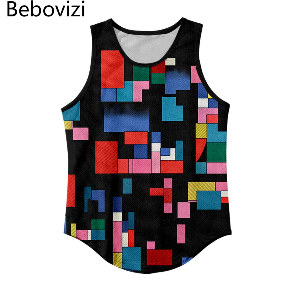 Summer Geometry Print Gym Sportwear Men's Fashion Casual Sleeveless Tank Top Hip Hop Vest Fitness Bodybuilding Undershirt
Summer Geometry Print Gym Sportwear Men's Fashion Casual Sleeveless Tank Top Hip Hop Vest Fitness Bodybuilding Undershirt