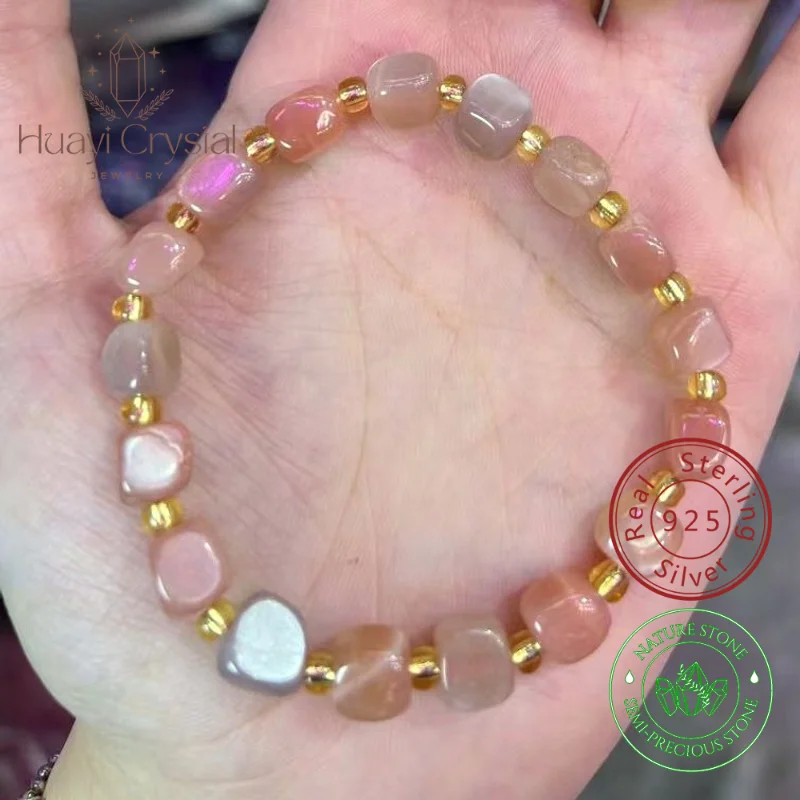 Natural Shaped Sunstone Beaded Stretch Cord Bracelet for Women Fine Jewellery Gift
Natural Shaped Sunstone Beaded Stretch Cord Bracelet for Women Fine Jewellery Gift